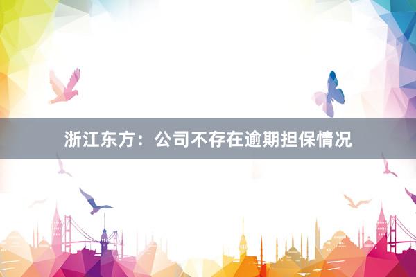 浙江东方：公司不存在逾期担保情况