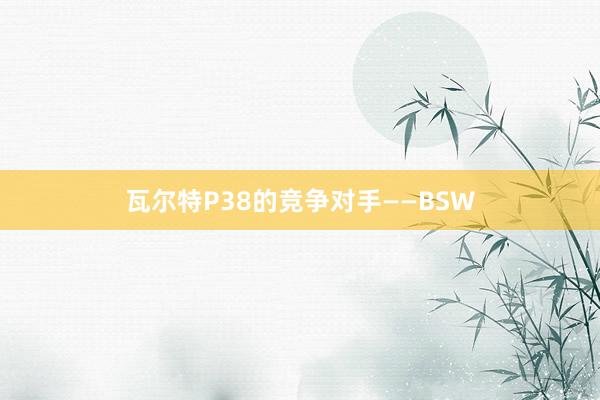 瓦尔特P38的竞争对手——BSW