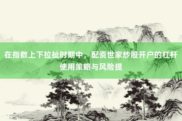 在指数上下拉扯时期中，配资世家炒股开户的杠杆使用策略与风险提