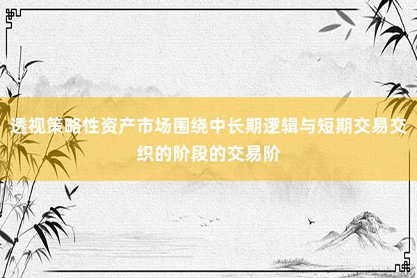 透视策略性资产市场围绕中长期逻辑与短期交易交织的阶段的交易阶