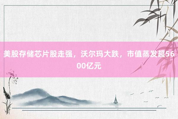美股存储芯片股走强，沃尔玛大跌，市值蒸发超5600亿元