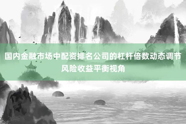 国内金融市场中配资排名公司的杠杆倍数动态调节风险收益平衡视角