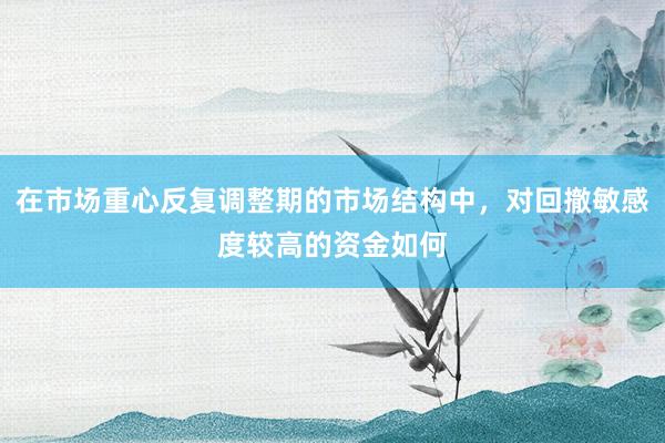 在市场重心反复调整期的市场结构中，对回撤敏感度较高的资金如何