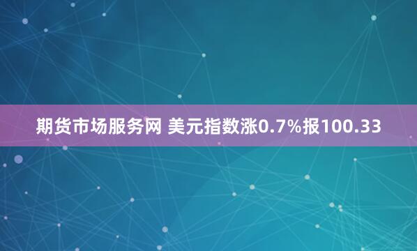 期货市场服务网 美元指数涨0.7%报100.33