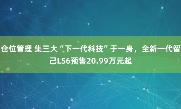 仓位管理 集三大“下一代科技”于一身，全新一代智己LS6预售20.99万元起