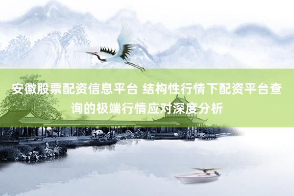 安徽股票配资信息平台 结构性行情下配资平台查询的极端行情应对深度分析